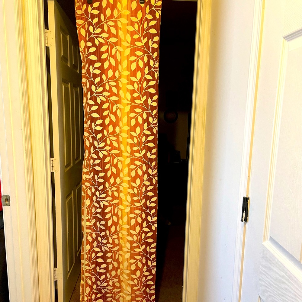 I have two panel curtains very long fits standard size window